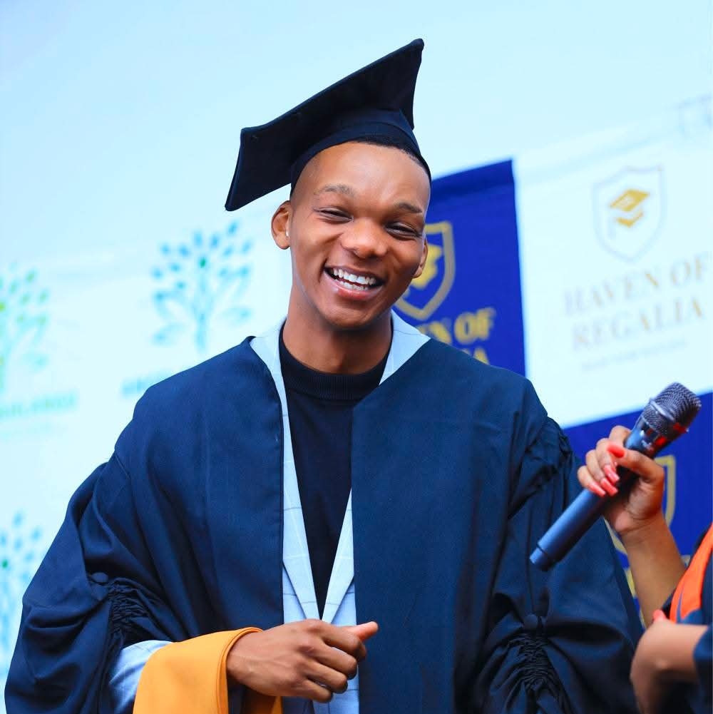 Graduate receiving certificate
